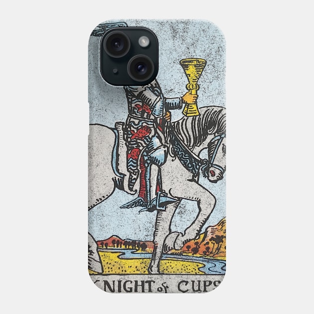 Knight of cups tarot card (distressed) Phone Case by Nate's World of Tees