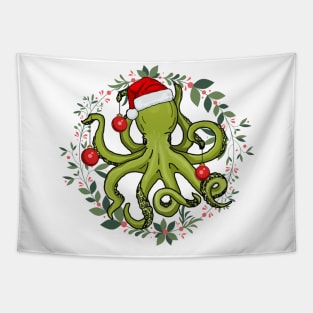 Christmas Kraken Tapestry