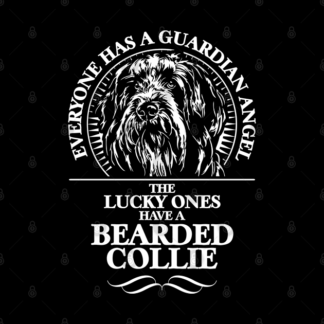 Proud Bearded Collie Guardian Angel dog sayings by wilsigns