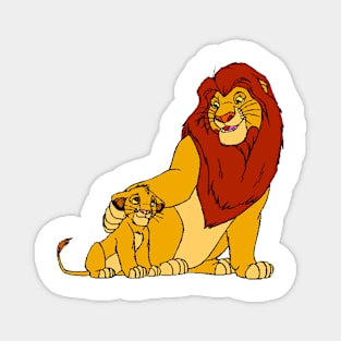 lion with simba Magnet