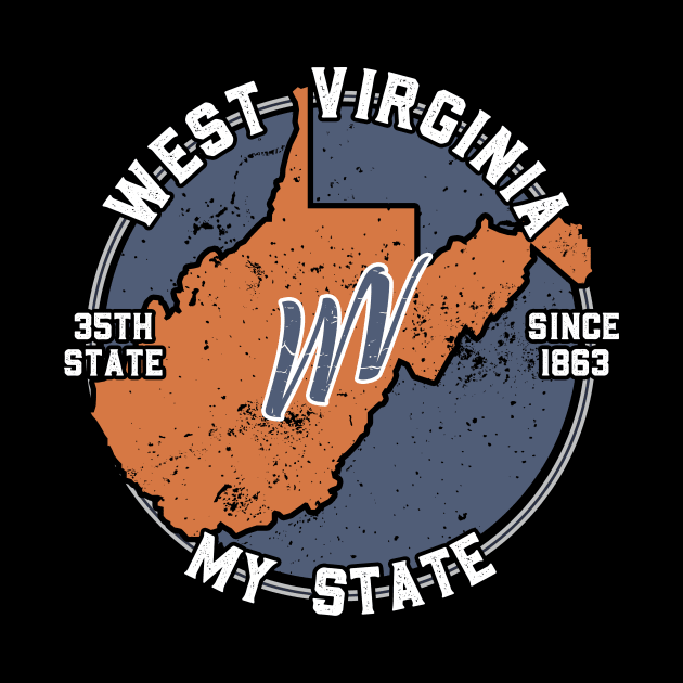 West Virginia My State Patriot State Tourist Gift by atomguy