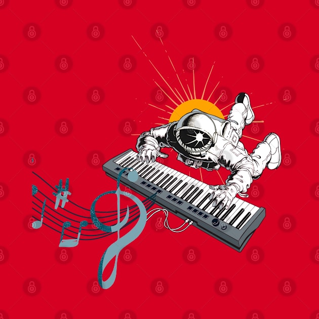 Piano man astronaut and the musical melancholy by TTWW Studios