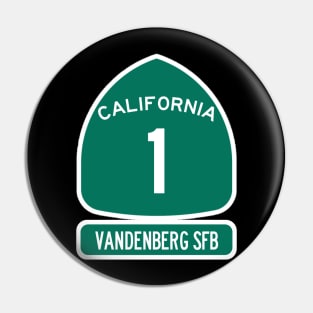 Vandenberg SFB PACIFIC COAST Highway 1 California Sign Pin