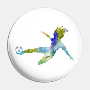 Female Soccer Player Pin