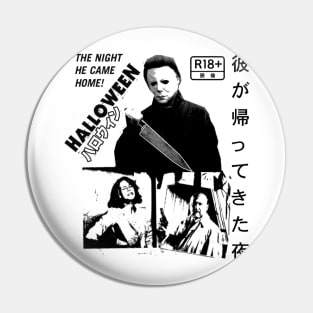 Halloween Kanji Poster Pin