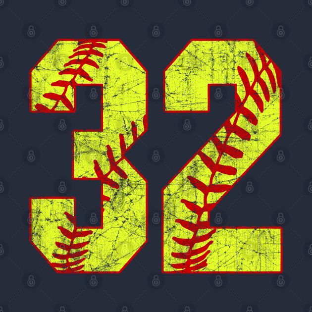 Fastpitch Softball Number 32 #32 Softball Shirt Jersey Uniform Favorite Player Biggest Fan by TeeCreations