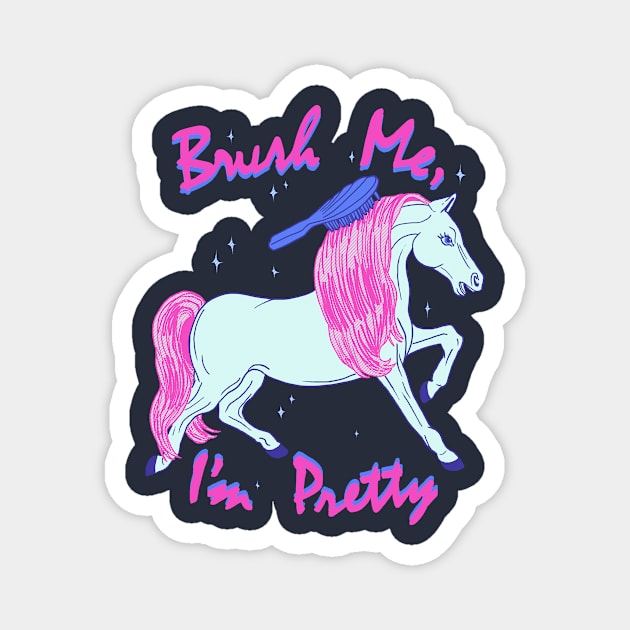 Pretty Pony Magnet by Hillary White Rabbit