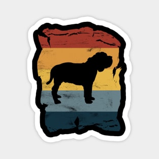 Neapolitan Mastiff Distressed Vintage Retro Silhouette Magnet