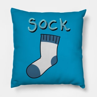 Blue and White Cartoon Sock Pillow