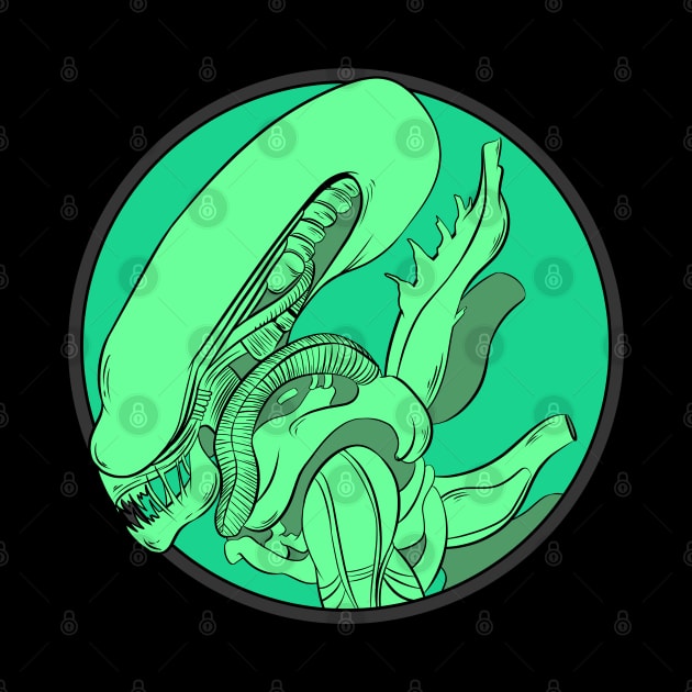 Alien Xenomorph Green by DonCorgi