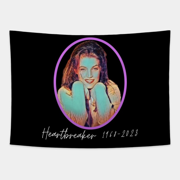 Lisa Marie Presley R.I.P Heartbreaker 1968- 2023 t shirt, coffee mug, hoodie, phone case, apparel Tapestry by Museflash