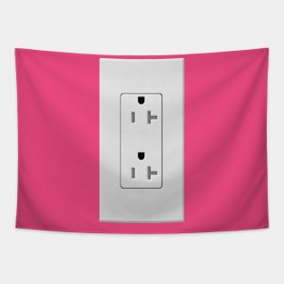 Prank Wall Outlet Sticker (Actual Size) Tapestry