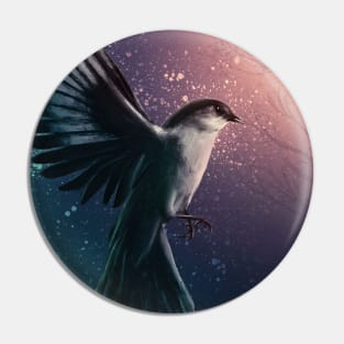 Dreamy mockingbird digital art Pin