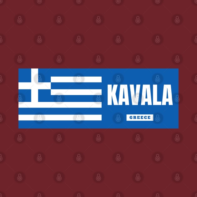 Kavala City with Greek Flag by aybe7elf