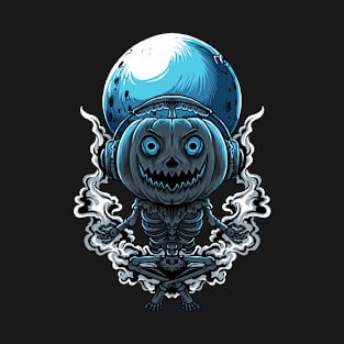 halloween Stickers t shirt design skeleton halloween pumpkin T-Shirt