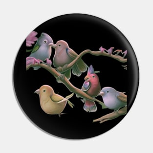 Cute Wild Birds Pin