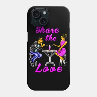 Valentines Day Share the Love 8 Bit Art Phone Case