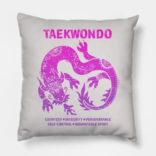 Taekwondo 5 Tenets Dragon Art Women & Girls Pillow