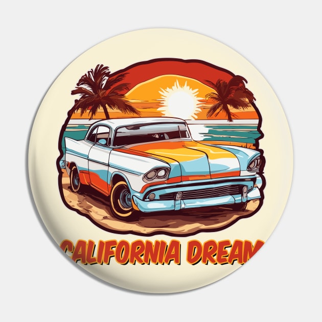 California Dream Pin by Kingrocker Clothing