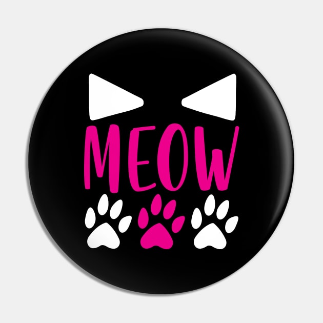 Meow Funny Cat Gift Pin by CatzLovezrz