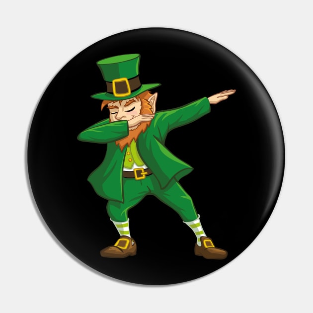 Dabbing Leprechaun St. Patricks Day Pin by trendingoriginals