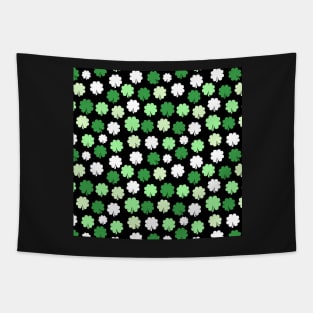 Shamrocks Pattern Black Clover Irish St. Patricks Day Tapestry