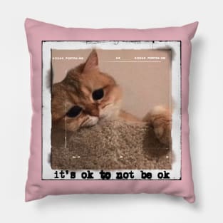 Sad Cat Meme Pillow