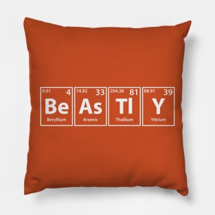 Beastly (Be-As-Tl-Y) Periodic Elements Spelling Pillow