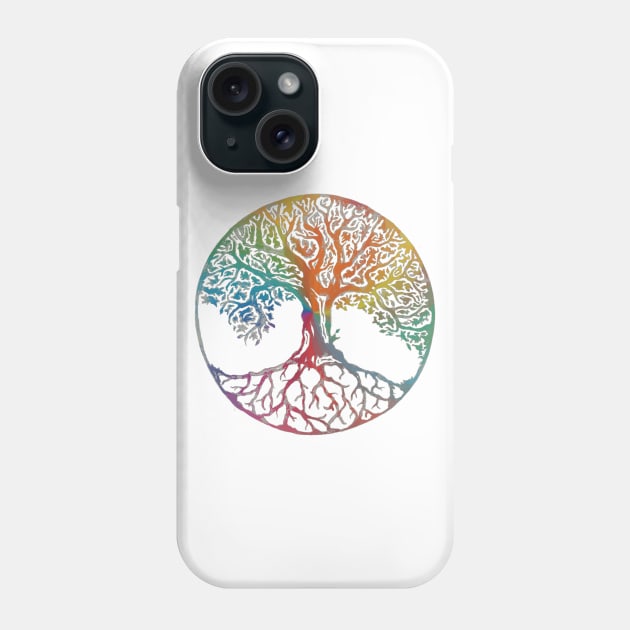 Multi Color Tree of Life Phone Case by Bluepress