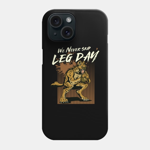 Hyena Crossfit Cartoon Phone Case by beanbeardy