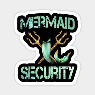 Mermaid Security Mermaid Birthday Party Magnet