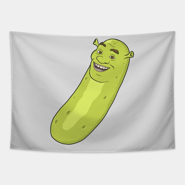 Pickle Shrek Tapestry by Noah Sturm