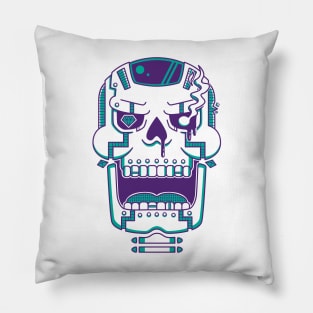 ROBOT POWER GEM SKULL Pillow