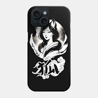 Mystical Kitsune Spirit Ink Art Phone Case