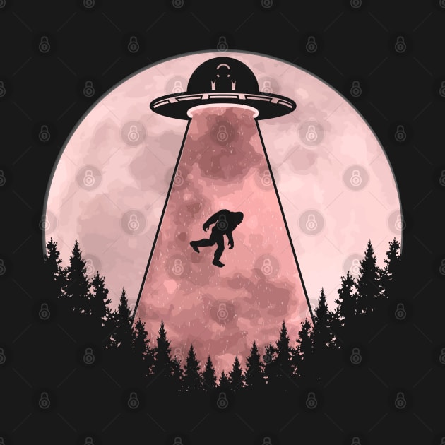 Bigfoot Ufo Abduction by Tesszero