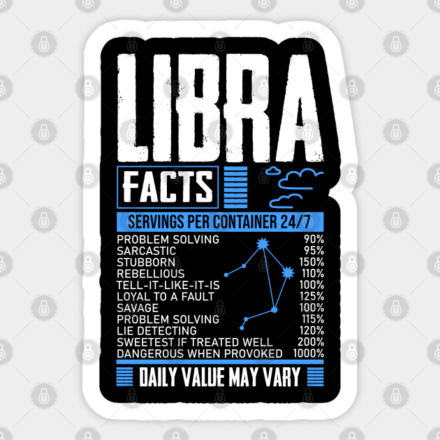 FUnny Libra Facts September October Month Libra Traits - Libra - Sticker | TeePublic FUnny Libra Facts September October Month Libra Traits - Libra - Sticker | TeePublic