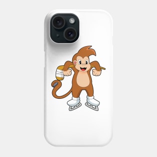 Monkey Ice hockey Ice hockey stick Phone Case