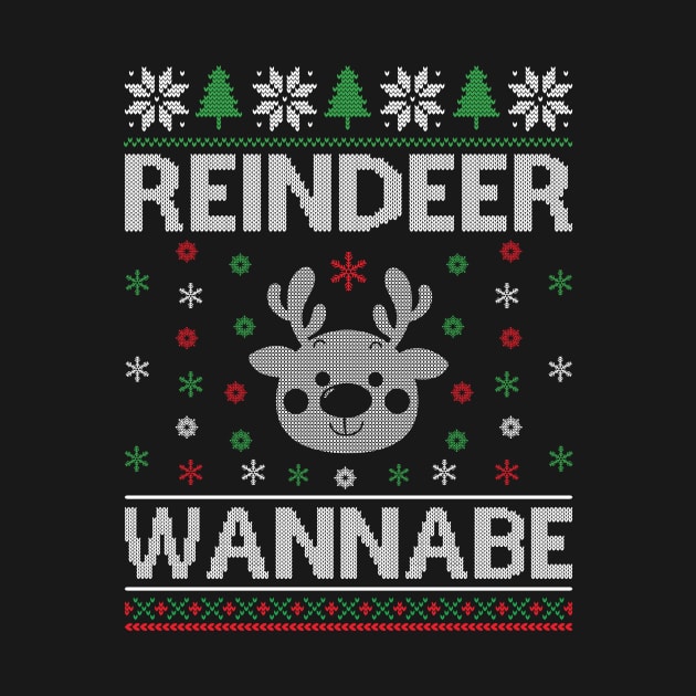 Ugly Christmas Sweater Reindeer Wannabe by star trek fanart and more