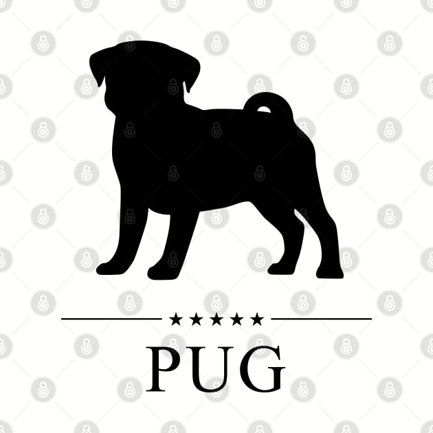 Pug Black Silhouette by millersye