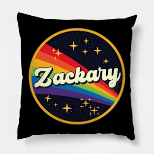 Zackary // Rainbow In Space Vintage Style Pillow