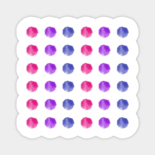 Watercolor Dots - bi pride Magnet