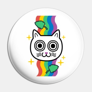 Cat on Catnip Pin