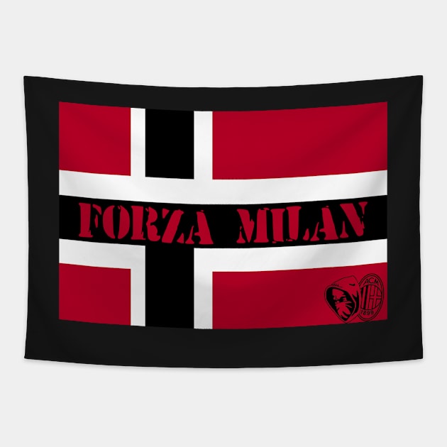 forza milan Tapestry by lounesartdessin