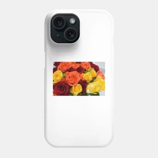 Yellow , red and orange roses Phone Case