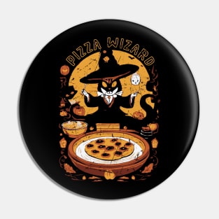 Pizza Wizard Magical Witch Pin