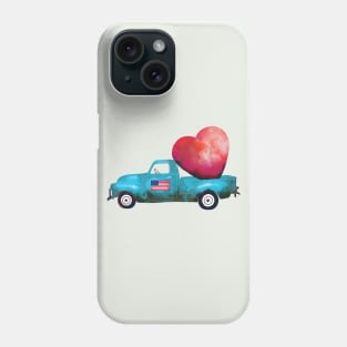 Vintage Truck Heart Valentine's Day Phone Case