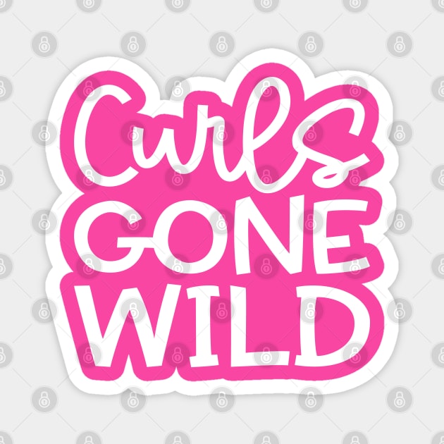 Curls Gone Wild Hairstylist Curly Hair Cute Magnet by GlimmerDesigns