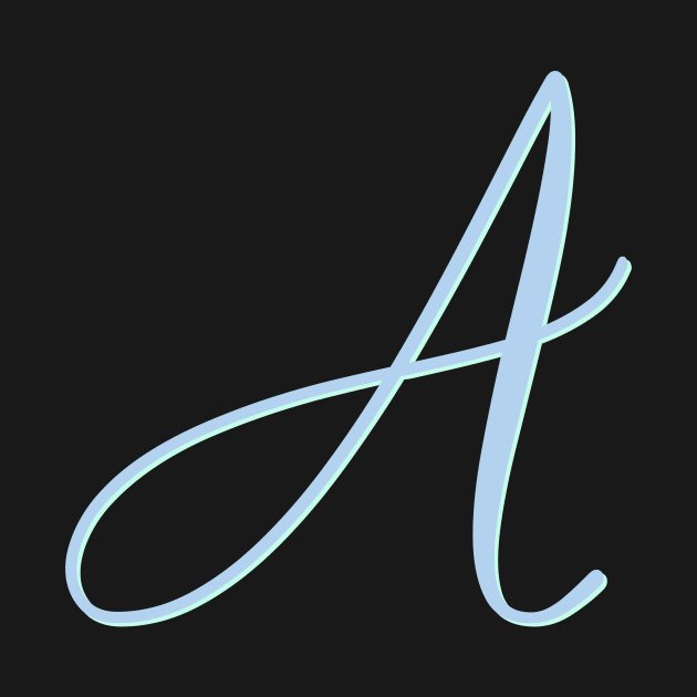 Copy of Letter A Blue Initial by Asilynn