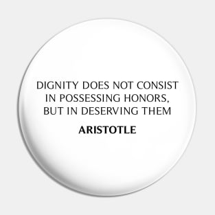 Aristotle's Quote Pin