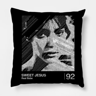 Sweet Jesus / Dreampop / Minimalist Graphic Artwork Design Pillow